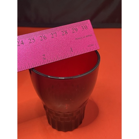 4‎ Anchor Hocking Ruby Red Glass Glasses Juice Tumbler Windsor Pattern Vintage - Picture 6 of 6